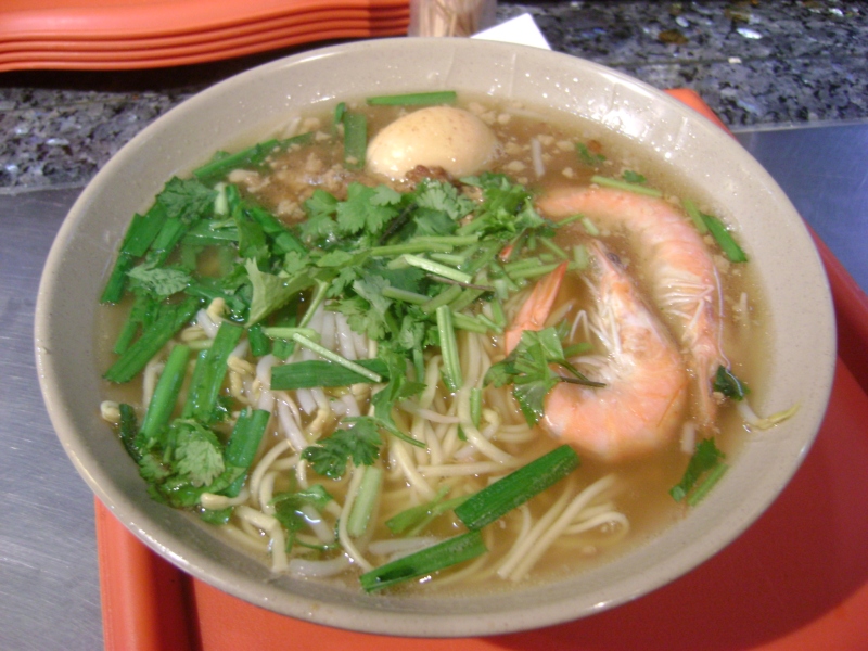 Shrimp Soup Noodles @ Ay Chung, Food Court @ Flushing Mall